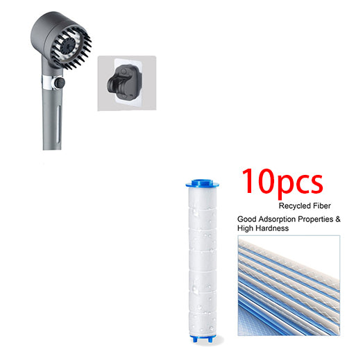 Aqua Reva - 3 Modes Filtered High Pressure Massage Showerhead
