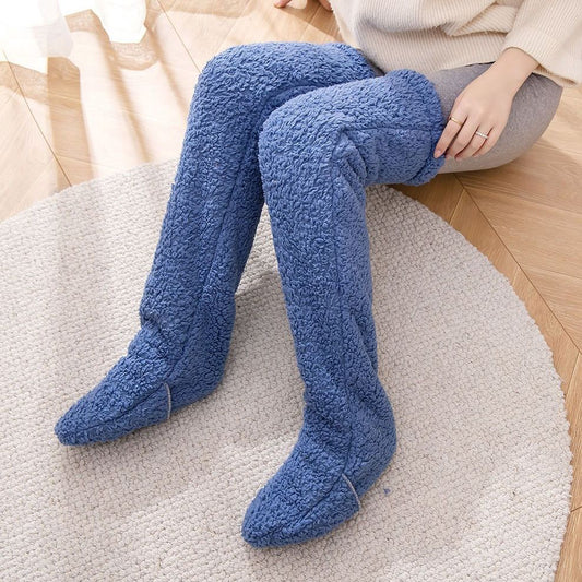 Fuzz Fluff - Over The Knee Fuzzy Sock Plush Slippers