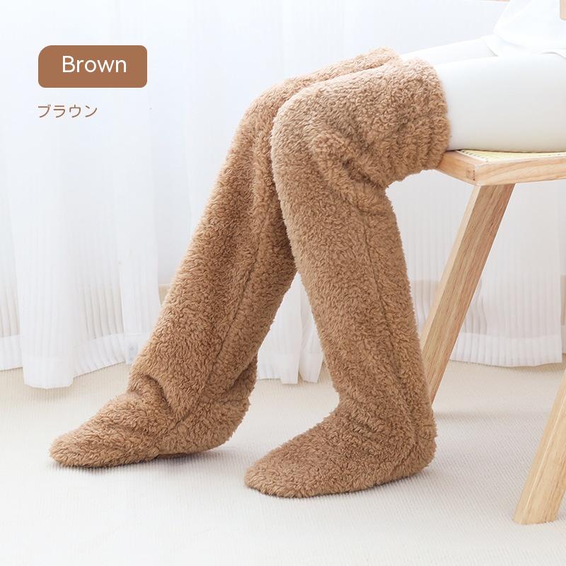 Fuzz Fluff - Over The Knee Fuzzy Sock Plush Slippers