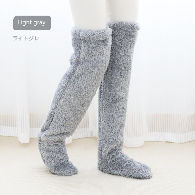 Fuzz Fluff - Over The Knee Fuzzy Sock Plush Slippers