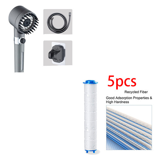 Aqua Reva - 3 Modes Filtered High Pressure Massage Showerhead