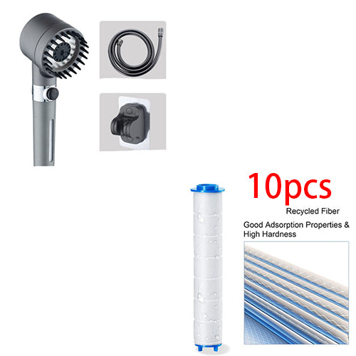 Aqua Reva - 3 Modes Filtered High Pressure Massage Showerhead