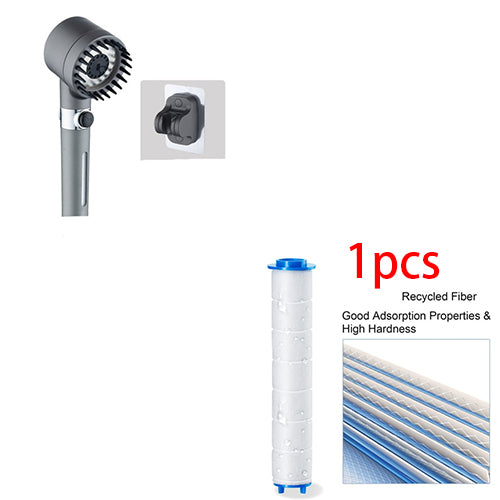 Aqua Reva - 3 Modes Filtered High Pressure Massage Showerhead