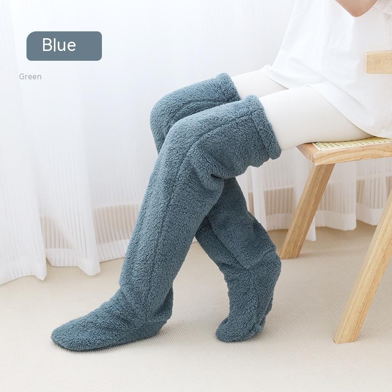 Fuzz Fluff - Over The Knee Fuzzy Sock Plush Slippers