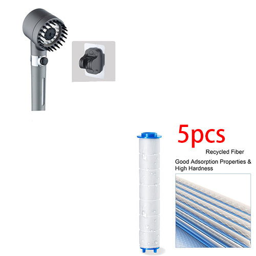 Aqua Reva - 3 Modes Filtered High Pressure Massage Showerhead